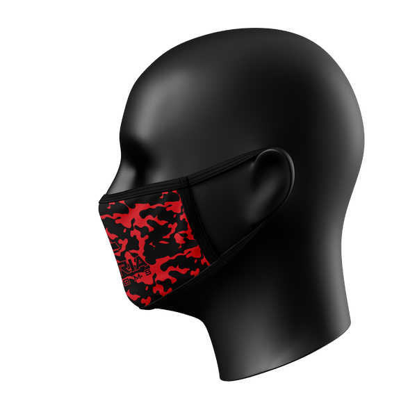 Red Camo Face Mask