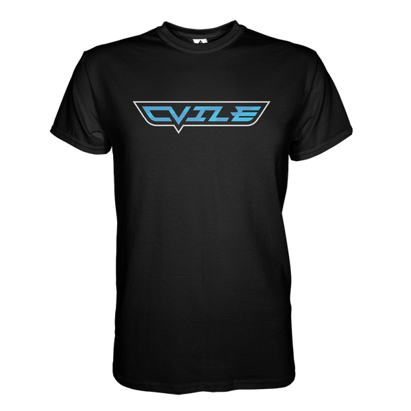 DVile Gaming Blue Text T-Shirt