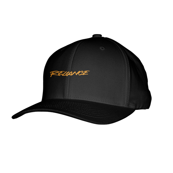 Reliance Gaming Orange Text Logo Flexfit Hat