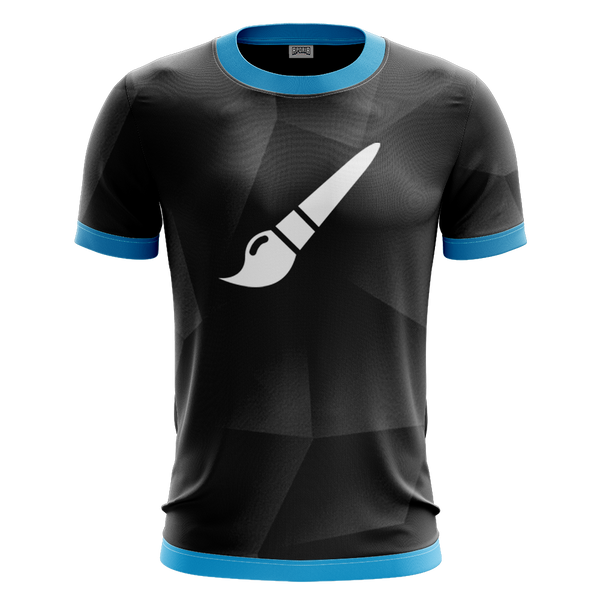 Custom Black Royal-Light Blue Flame Sublimation Soccer Uniform Jersey